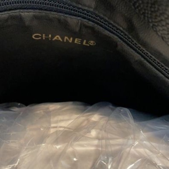Chanel Vintage Black Caviar Front Flap Shoulder Bag - Picture 9 of 10